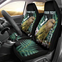 Personalised New Zealand Kakapo Car Seat Cover Aotearoa Fern With Manuka