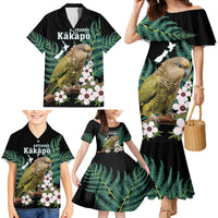 Personalised New Zealand Kakapo Family Matching Mermaid Dress and Hawaiian Shirt Aotearoa Fern With Manuka LT14 - Polynesian Pride