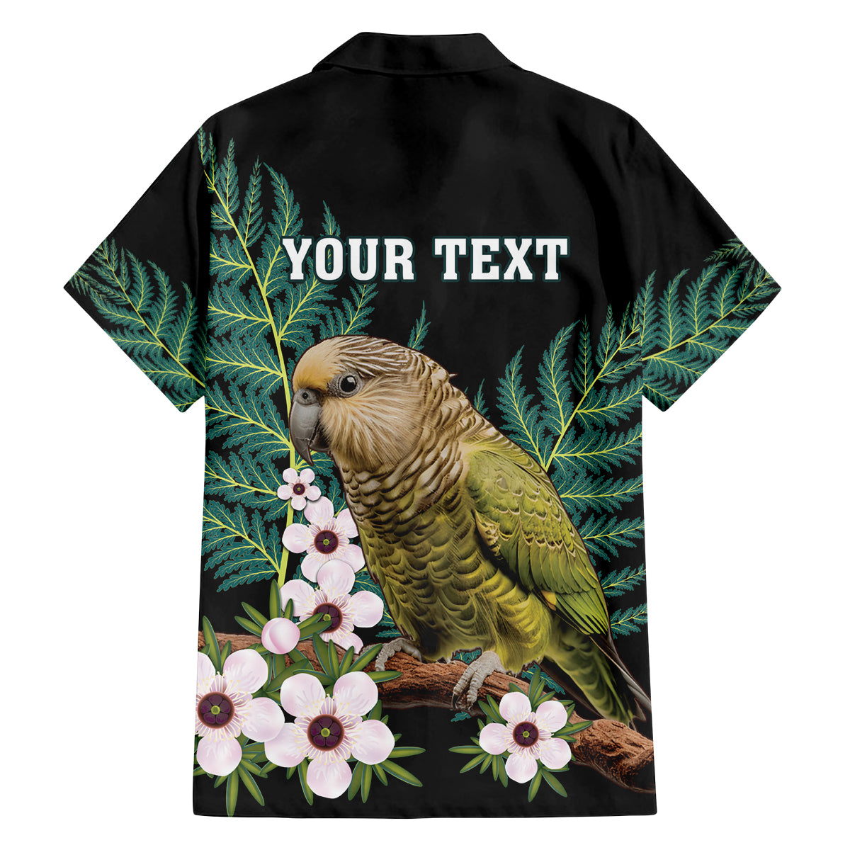Personalised New Zealand Kakapo Family Matching Off Shoulder Maxi Dress and Hawaiian Shirt Aotearoa Fern With Manuka LT14 - Polynesian Pride