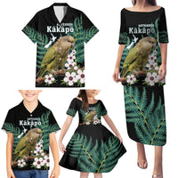 Personalised New Zealand Kakapo Family Matching Puletasi and Hawaiian Shirt Aotearoa Fern With Manuka LT14 - Polynesian Pride