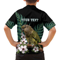 Personalised New Zealand Kakapo Family Matching Tank Maxi Dress and Hawaiian Shirt Aotearoa Fern With Manuka LT14 - Polynesian Pride