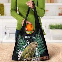 Personalised New Zealand Kakapo Grocery Bag Aotearoa Fern With Manuka LT14 - Polynesian Pride