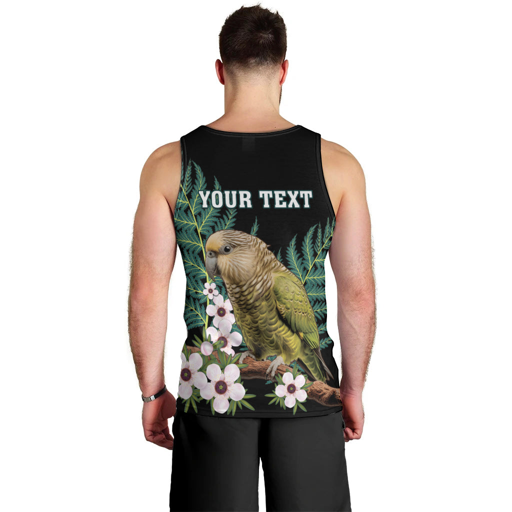 Personalised New Zealand Kakapo Men Tank Top Aotearoa Fern With Manuka LT14 - Polynesian Pride