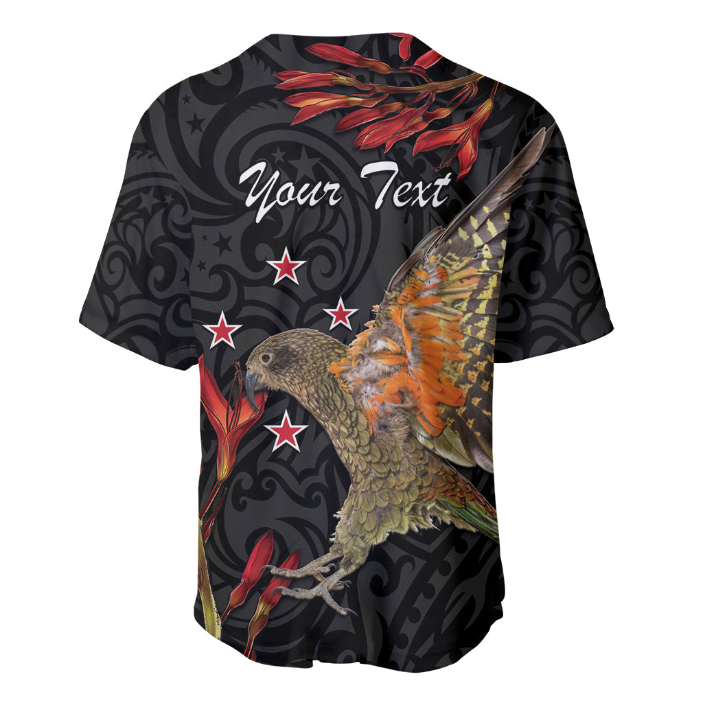 Personalised New Zealand Kea Baseball Jersey Nestor Notabilis With Harakeke Maori Pattern LT14 - Polynesian Pride
