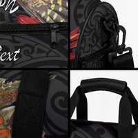 Personalised New Zealand Kea Duffle Bag Nestor Notabilis With Harakeke Maori Pattern LT14 - Polynesian Pride