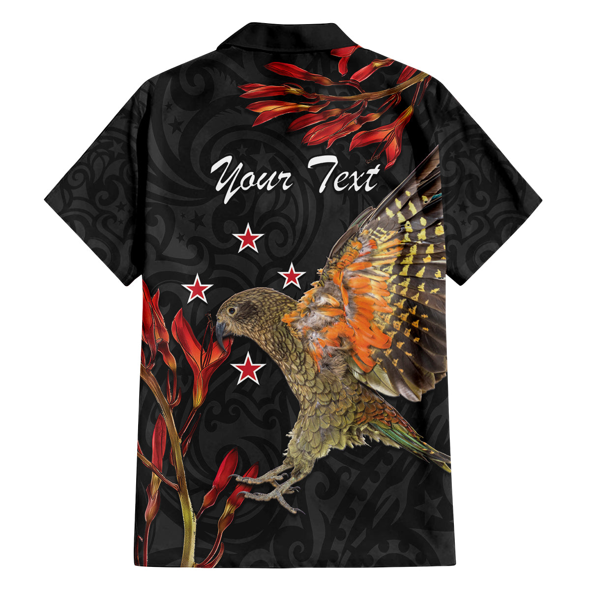 Personalised New Zealand Kea Family Matching Long Sleeve Bodycon Dress and Hawaiian Shirt Nestor Notabilis With Harakeke Maori Pattern LT14 - Polynesian Pride