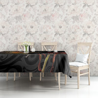 Personalised New Zealand Kea Tablecloth Nestor Notabilis With Harakeke Maori Pattern
