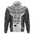 Custom Fiji Tapa Rugby Hoodie Flying Fijian Black And White Version
