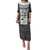 Custom Fiji Tapa Rugby Puletasi Flying Fijian Black And White Version