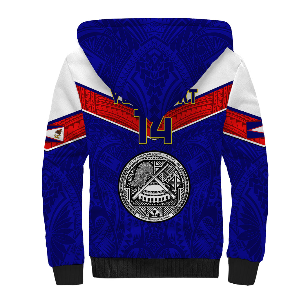 Personalised American Samoa Football Sherpa Hoodie Polynesian Sporty Style LT14 - Polynesian Pride