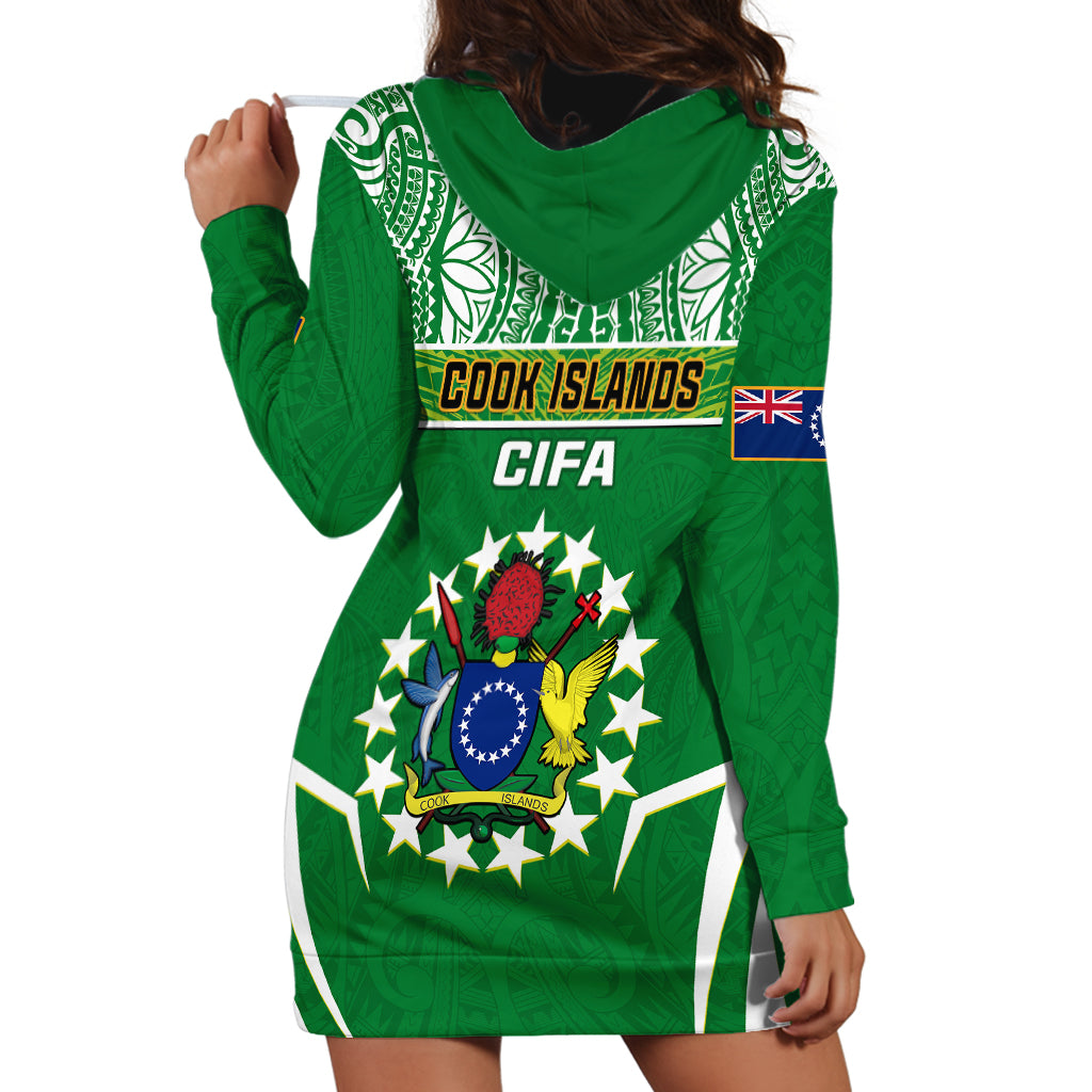 Cook Islands Football Hoodie Dress Go Kuki Airani Polynesian Sporty Style LT14 - Polynesian Pride