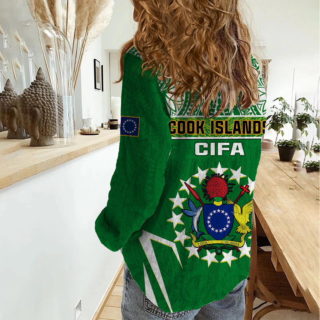 Cook Islands Football Women Casual Shirt Go Kuki Airani Polynesian Sporty Style LT14 - Polynesian Pride