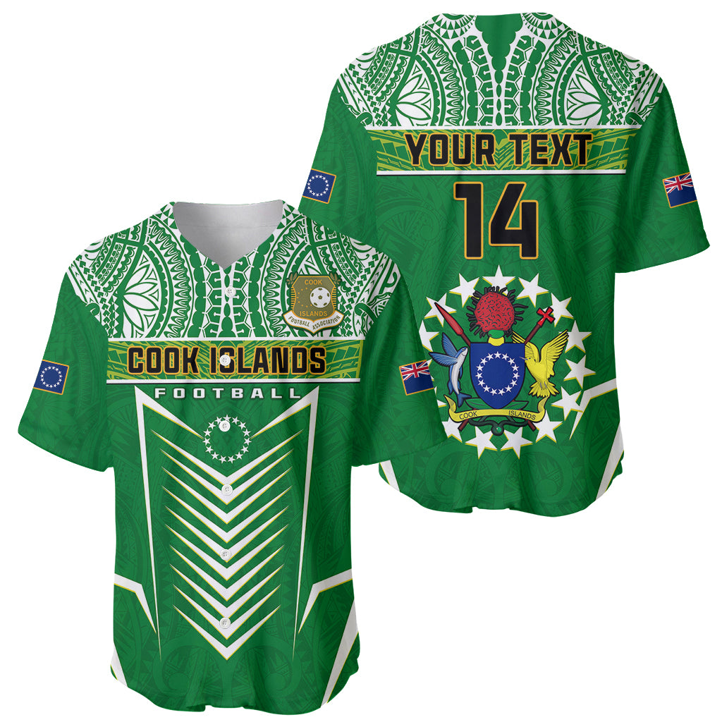 Personalised Cook Islands Football Baseball Jersey Go Kuki Airani Polynesian Sporty Style LT14 - Polynesian Pride