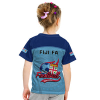 Fiji Football Kid T Shirt Fijian Tapa Pattern Sporty Style LT14 - Polynesian Pride