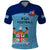 Fiji Football Polo Shirt Fijian Tapa Pattern Sporty Style LT14 Blue - Polynesian Pride