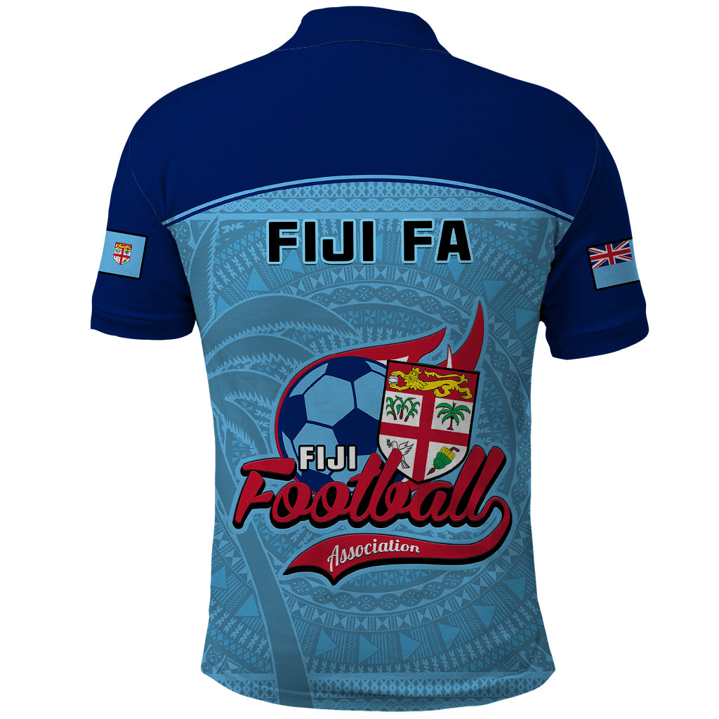 Fiji Football Polo Shirt Fijian Tapa Pattern Sporty Style LT14 - Polynesian Pride