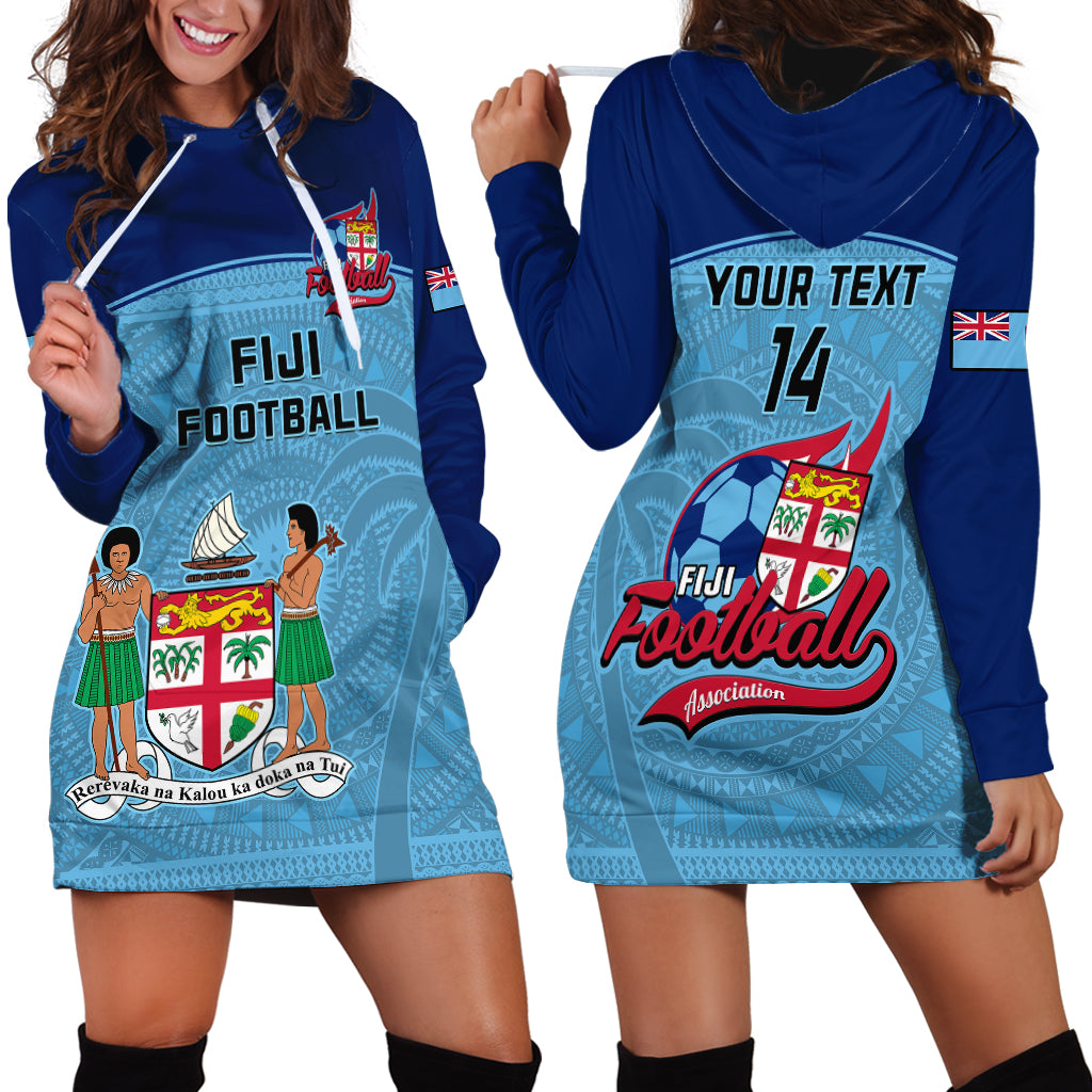 Personalised Fiji Football Hoodie Dress Fijian Tapa Pattern Sporty Style LT14 - Polynesian Pride