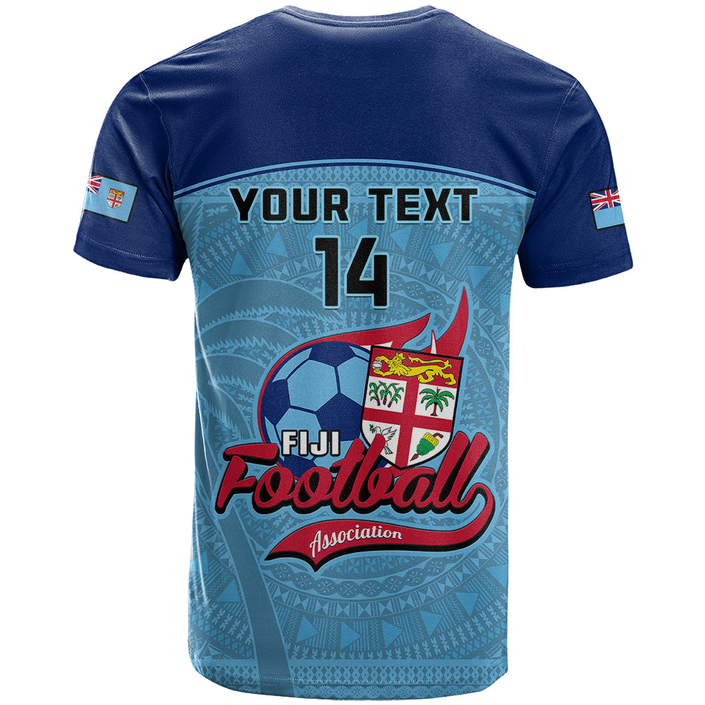 Custom Fiji Football T Shirt Fijian Tapa Pattern Sporty Style LT14 - Polynesian Pride