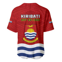 Kiribati Football Baseball Jersey Polynesian Pattern Mix Kiribatian Flag LT14 - Polynesian Pride