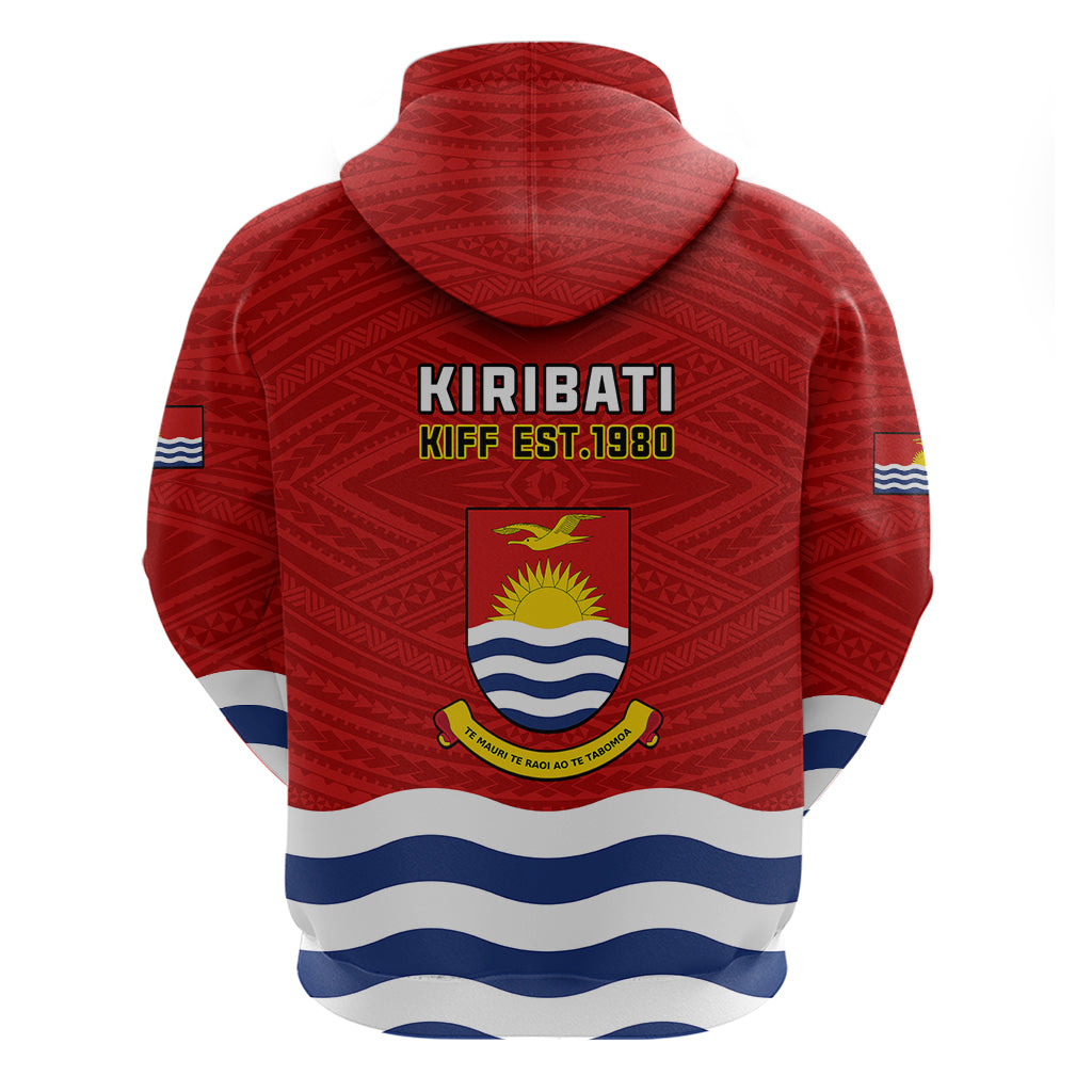 Kiribati Football Hoodie Polynesian Pattern Mix Kiribatian Flag LT14 - Polynesian Pride