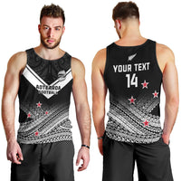 Personalised Aotearoa Football Men Tank Top Go New Zealand Maori Fern Pattern LT14 - Polynesian Pride