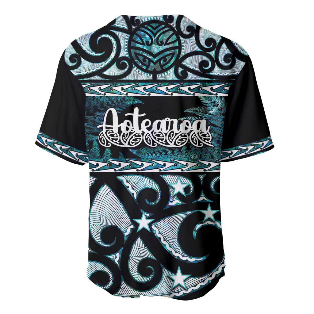 Kia Ora New Zealand Baseball Jersey Aotearoa Proud Maori Paua Shell Silver Fern LT14 - Polynesian Pride