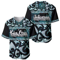Kia Ora New Zealand Baseball Jersey Aotearoa Proud Maori Paua Shell Silver Fern LT14 - Polynesian Pride