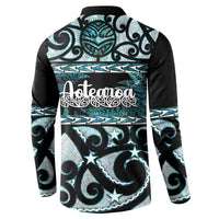 Kia Ora New Zealand Button Sweatshirt Aotearoa Proud Maori Paua Shell Silver Fern LT14 - Polynesian Pride