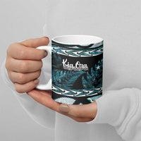 Kia Ora New Zealand Ceramic Mug Aotearoa Proud Maori Paua Shell Silver Fern - Polynesian Pride