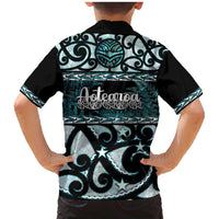 Kia Ora New Zealand Family Matching Mermaid Dress and Hawaiian Shirt Aotearoa Proud Maori Paua Shell Silver Fern LT14 - Polynesian Pride