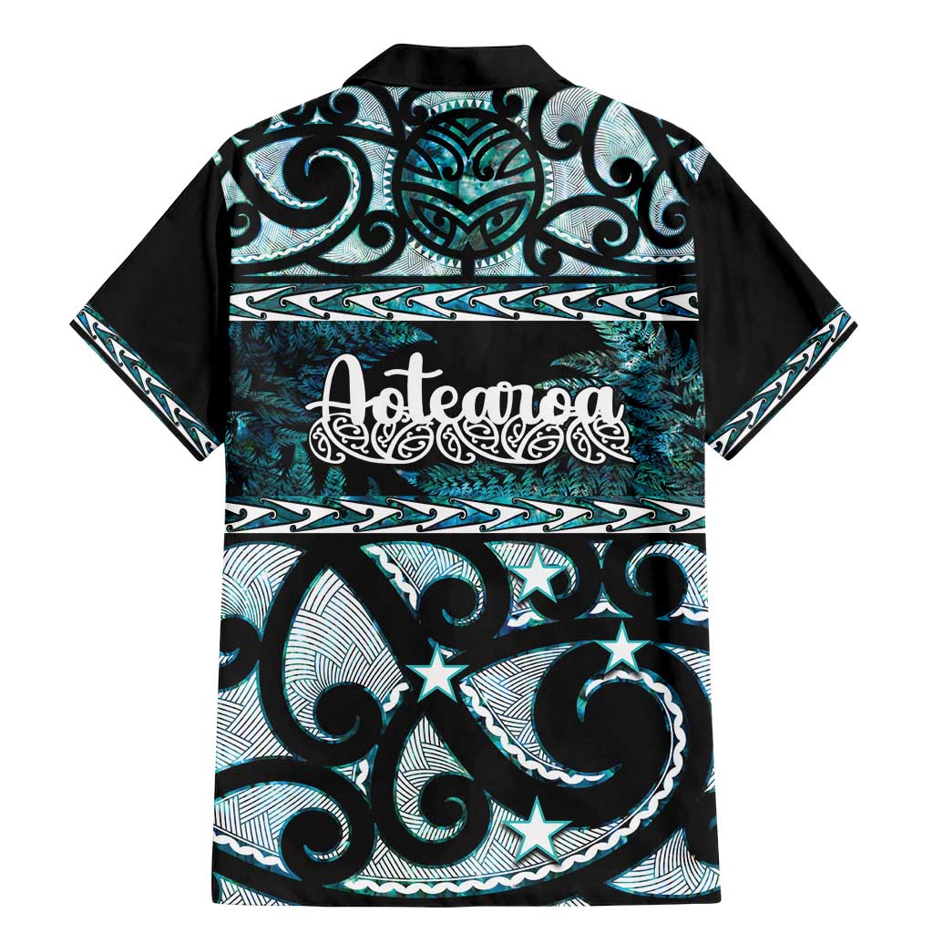 Kia Ora New Zealand Family Matching Mermaid Dress and Hawaiian Shirt Aotearoa Proud Maori Paua Shell Silver Fern LT14 - Polynesian Pride