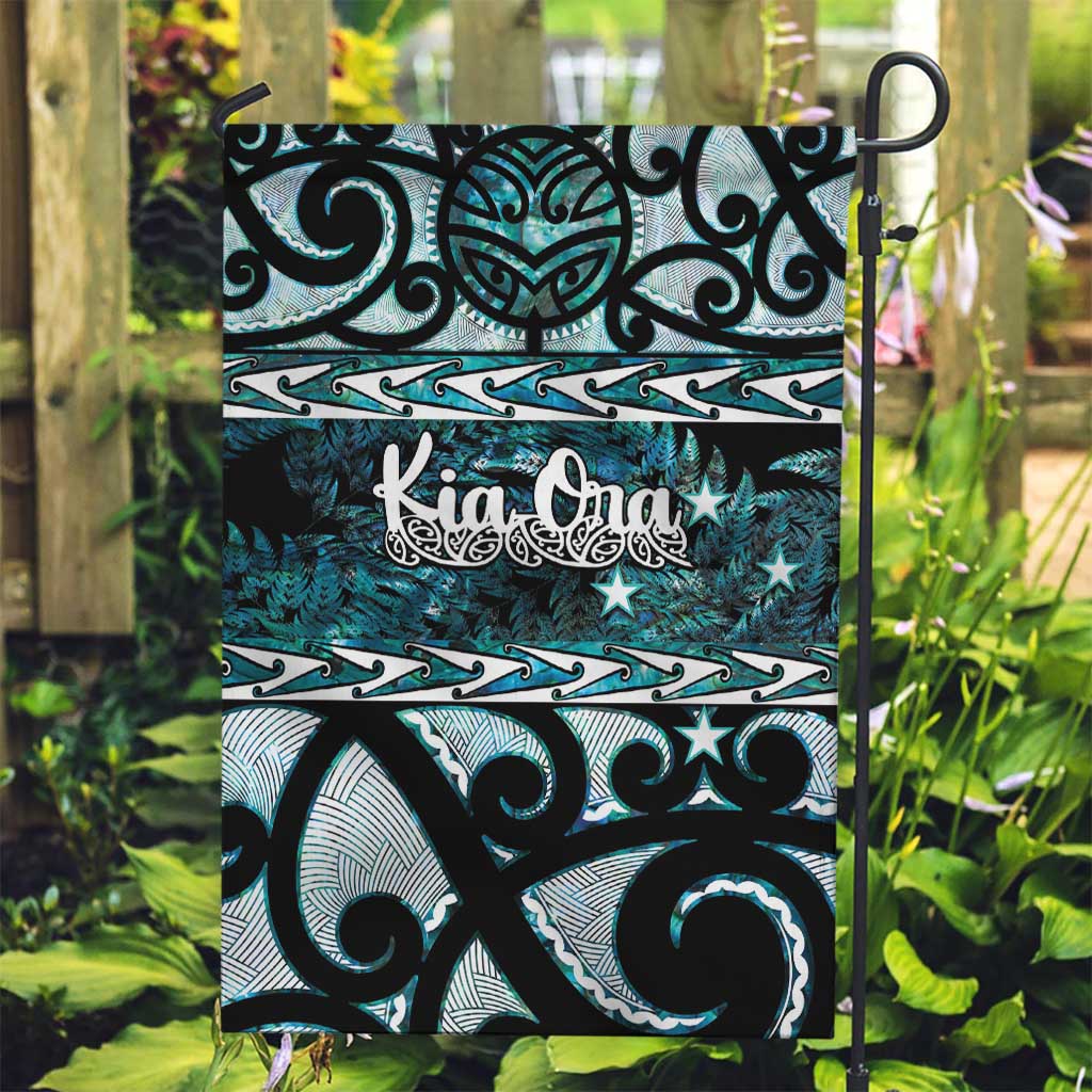 Kia Ora New Zealand Garden Flag Aotearoa Proud Maori Paua Shell Silver Fern - Polynesian Pride