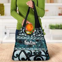 Kia Ora New Zealand Grocery Bag Aotearoa Proud Maori Paua Shell Silver Fern LT14 - Polynesian Pride