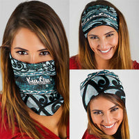 Kia Ora New Zealand Neck Gaiter Aotearoa Proud Maori Paua Shell Silver Fern LT14 - Polynesian Pride