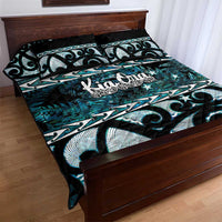 Kia Ora New Zealand Quilt Bed Set Aotearoa Proud Maori Paua Shell Silver Fern - Polynesian Pride