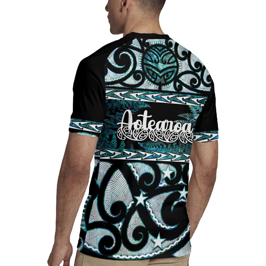 Kia Ora New Zealand Rugby Jersey Aotearoa Proud Maori Paua Shell Silver Fern - Polynesian Pride