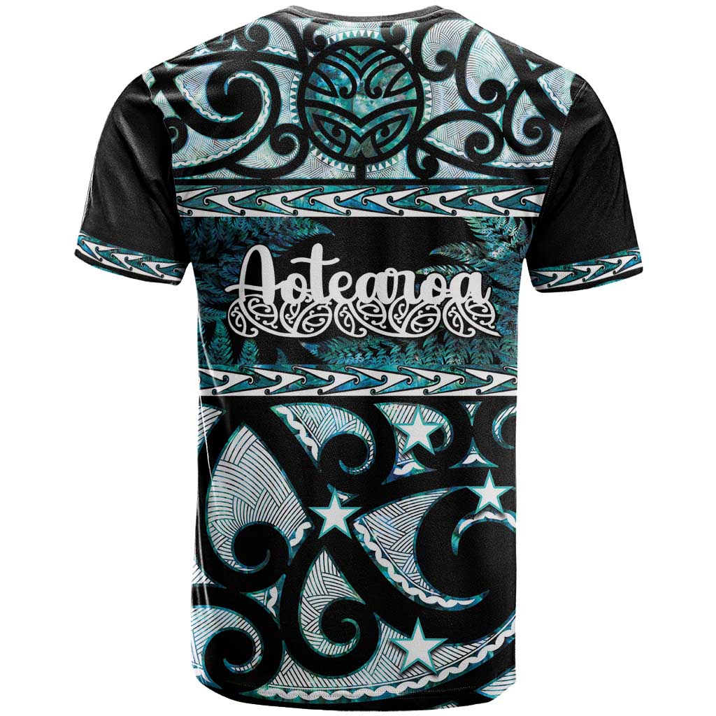 Kia Ora New Zealand T Shirt Aotearoa Proud Maori Paua Shell Silver Fern LT14 - Polynesian Pride