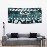 Kia Ora New Zealand Tapestry Aotearoa Proud Maori Paua Shell Silver Fern - Polynesian Pride