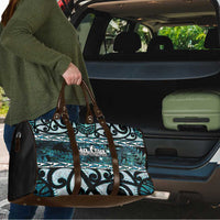 Kia Ora New Zealand Travel Bag Aotearoa Proud Maori Paua Shell Silver Fern - Polynesian Pride