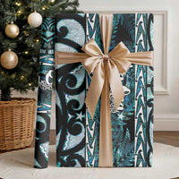 Kia Ora New Zealand Wrapping Paper Aotearoa Proud Maori Paua Shell Silver Fern - Polynesian Pride