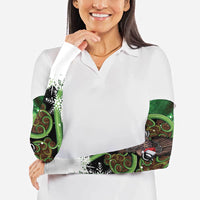 Piwakawaka New Zealand Christmas In July Arm Sleeves NZ Aroha Koru Fern Marble Vibes LT14 - Polynesian Pride