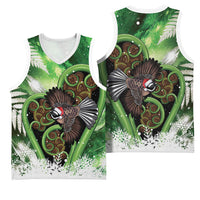 Piwakawaka New Zealand Christmas In July Basketball Jersey NZ Aroha Koru Fern Marble Vibes LT14 - Polynesian Pride