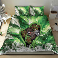 Piwakawaka New Zealand Christmas In July Bedding Set NZ Aroha Koru Fern Marble Vibes LT14 - Polynesian Pride