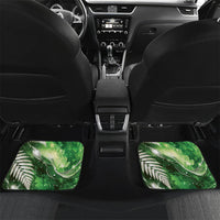 Piwakawaka New Zealand Christmas In July Car Mats NZ Aroha Koru Fern Marble Vibes LT14 Set 2pcs - Back Green - Polynesian Pride