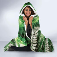 Piwakawaka New Zealand Christmas In July Hooded Blanket NZ Aroha Koru Fern Marble Vibes LT14 - Polynesian Pride