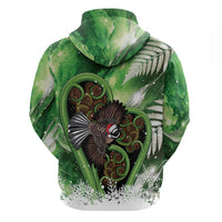 Piwakawaka New Zealand Christmas In July Hoodie NZ Aroha Koru Fern Marble Vibes LT14 - Polynesian Pride