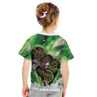 Piwakawaka New Zealand Christmas In July Kid T Shirt NZ Aroha Koru Fern Marble Vibes LT14 - Polynesian Pride