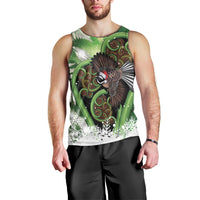 Piwakawaka New Zealand Christmas In July Men Tank Top NZ Aroha Koru Fern Marble Vibes LT14 - Polynesian Pride