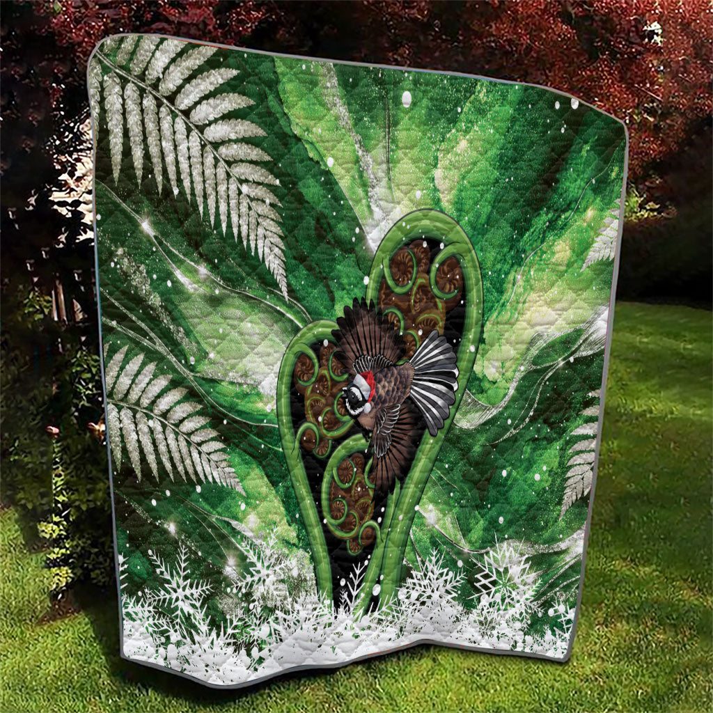 Piwakawaka New Zealand Christmas In July Quilt NZ Aroha Koru Fern Marble Vibes LT14 - Polynesian Pride