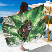 Piwakawaka New Zealand Christmas In July Sarong NZ Aroha Koru Fern Marble Vibes LT14 One Size 44 x 66 inches Green - Polynesian Pride